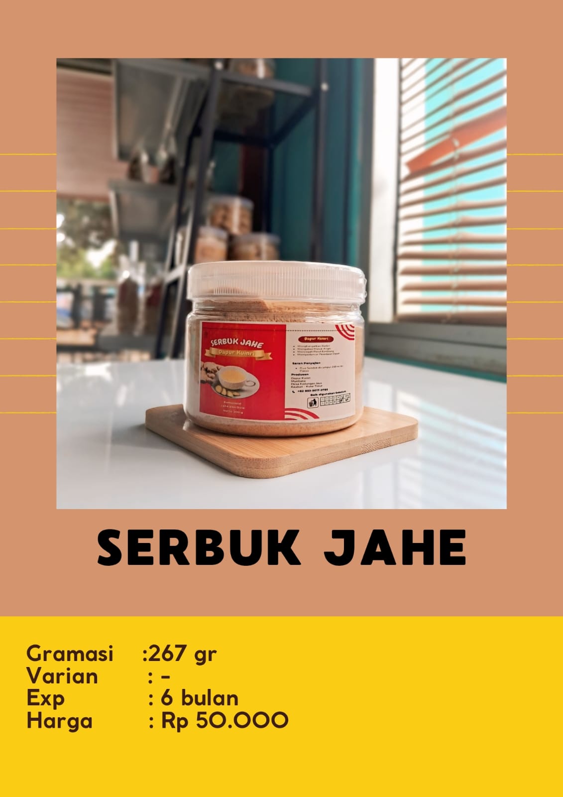 Serbuk Jahe Merah (267g)