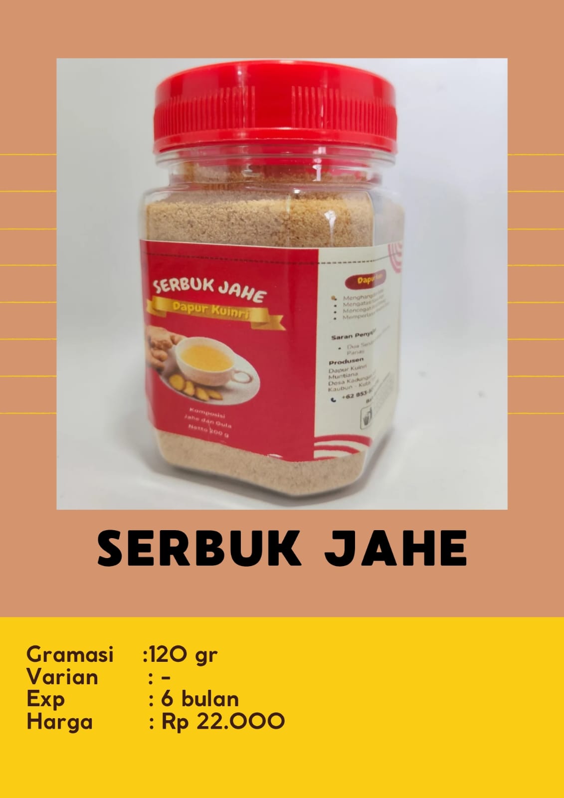 Serbuk Jahe Merah (120g)